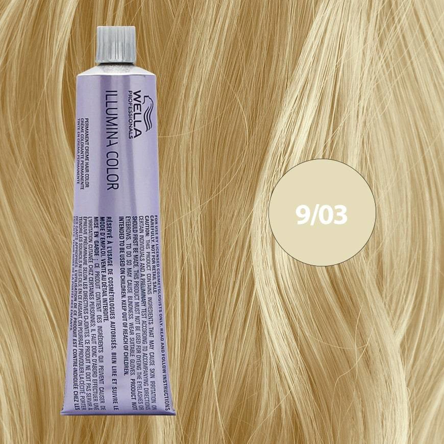 Illumina Color Hajfesték - 9/03 60ml Very Light Natural Gold Blonde főképe